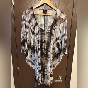 Serena Williams Tie-Dye Top in Brown & White M